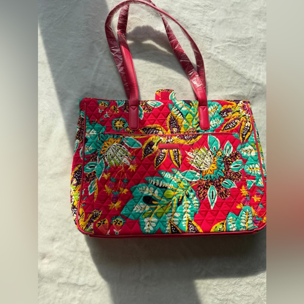 Vibrant Floral Quilted Tote Bag